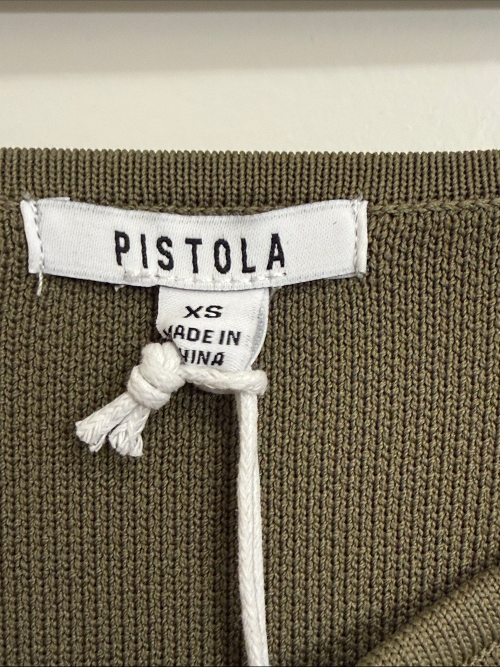 Pistola Olive Knit Strapless Dress with Pockets - Picture 3 of 6